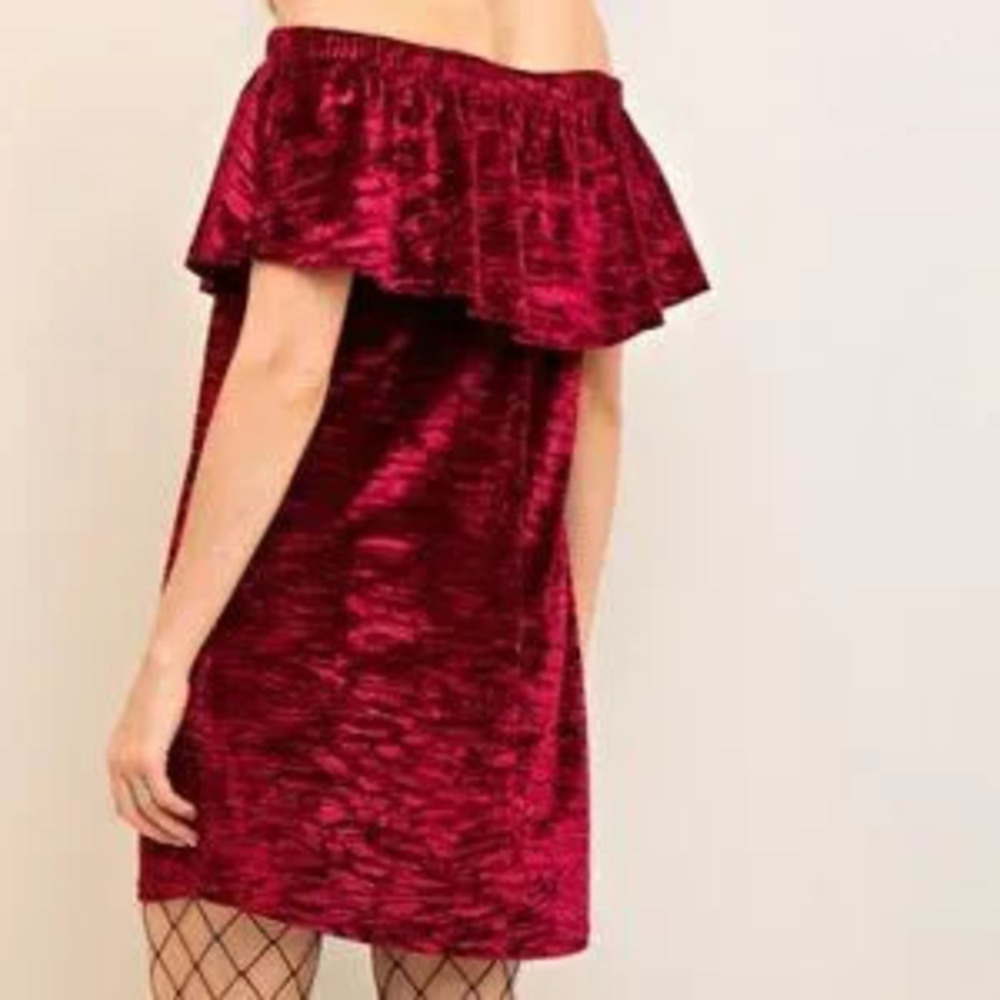 ZARA HOLIDAY PARTY Velvet Dress - Burgundy